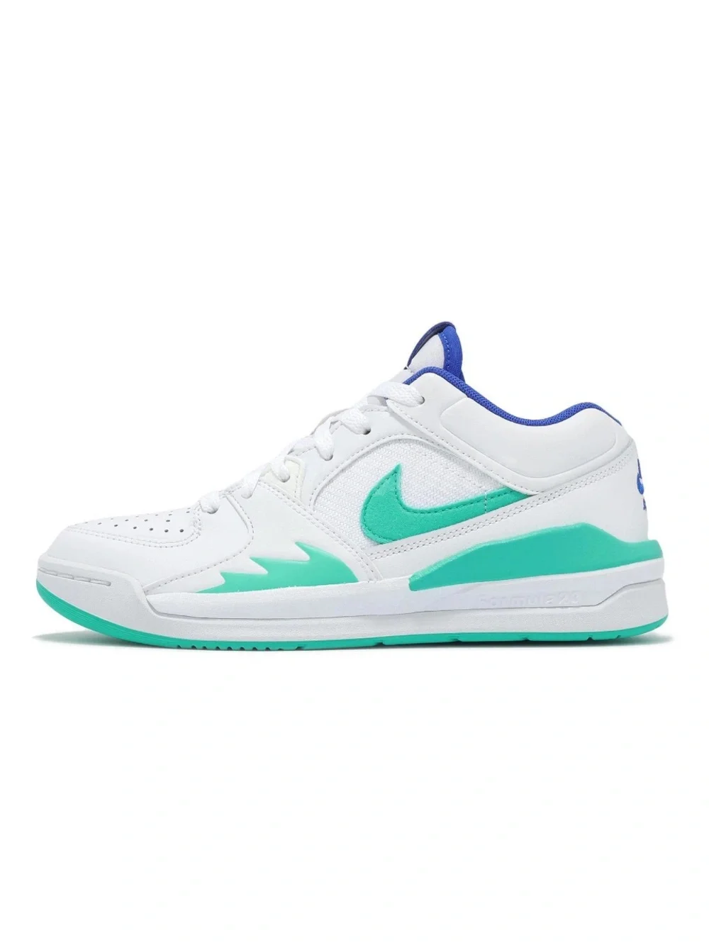 Nike White & Aqua Low-Top Women’s Sneakers with Blue Lining